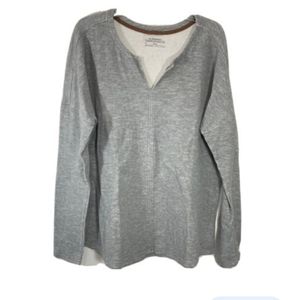 REI COOPERATIVE Nook Long-Sleeve Top -Gray Womens Size Medium Popover Sweatshirt